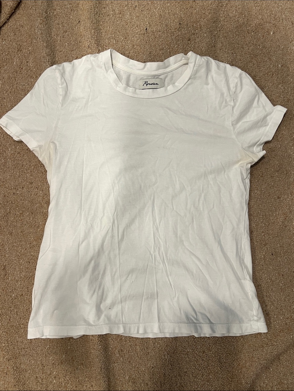 Rowan - White Crewneck Short Sleeve Tee